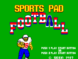 Sports Pad Football Title Screen